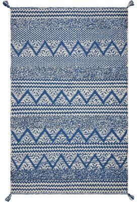 KAS Rugs Hermosa Nautical Chevron Hand-tufted Rug