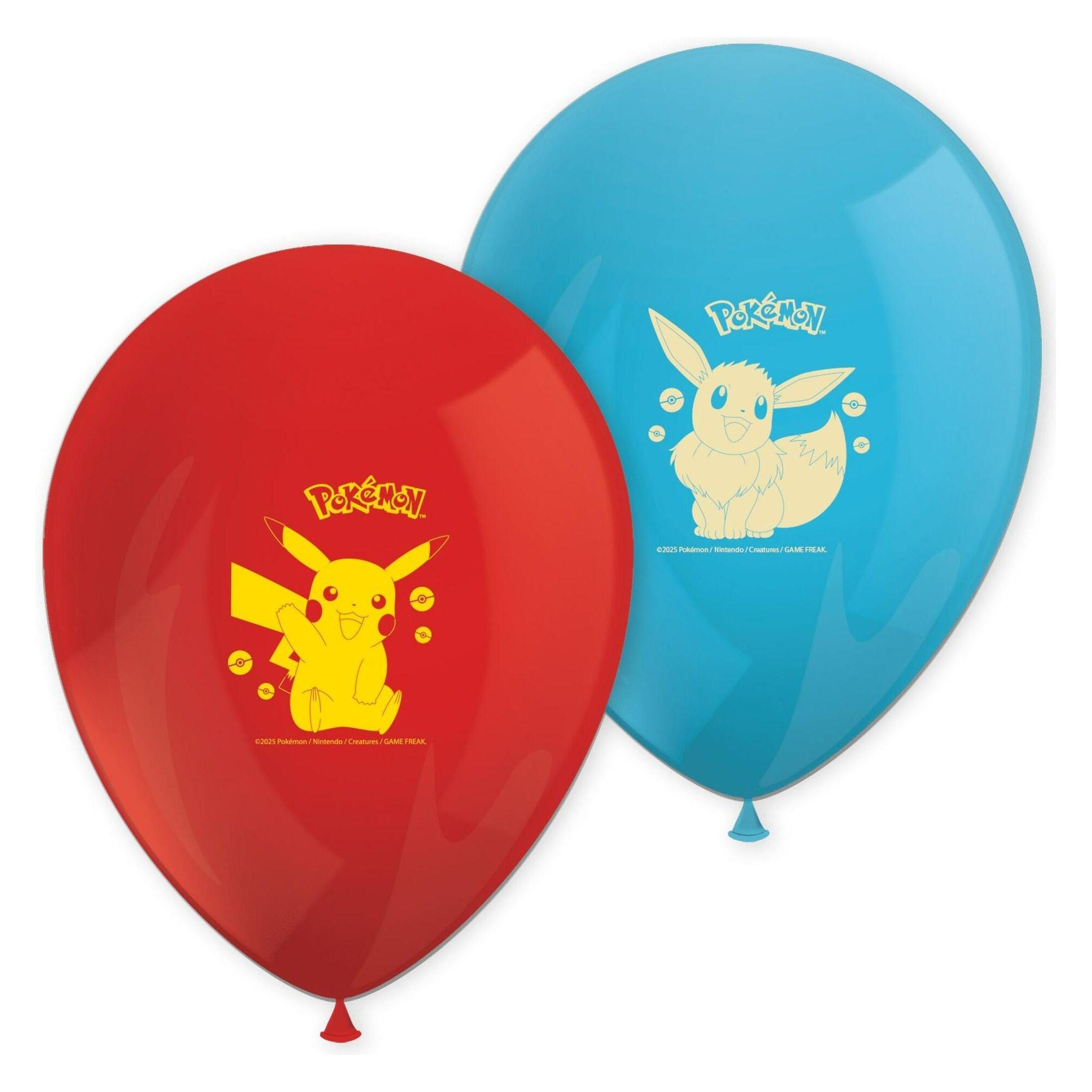 Procos Pokémon - 8 Luftballons - rot/blau (8x) (98396)