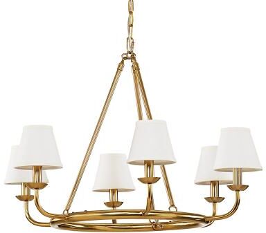 Leigh 6-Light Chandelier with Shades - Ballard Designs