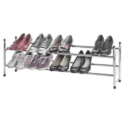Wenko Schuhregal ausziehbar silber, 115x35x35 cm