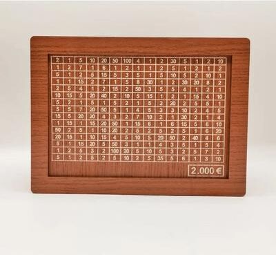 Uplift Essentials Wooden Euro Money Box With Saving Goals And Numbered Counter Reusable Piggy Bank For Kids And Adults eur 2000
