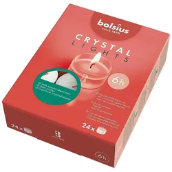 6x Bolsius, Kerzen, Teelicht Crystal Lights24St ws (24 Stk.)