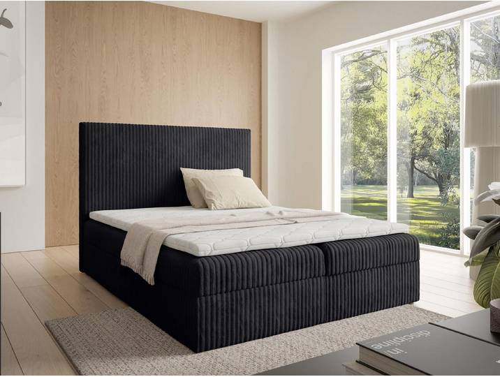 Compleo Boxspringbett Kontinentalbett mit zwei Bettkästen, Doppelbett (TOPSELLER, Bonellfederkernmatratze), Höhe des Kopfteils: 120 cm