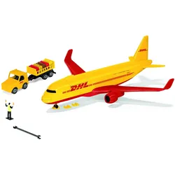 Siku DHL Frachtflugzeug mit Zubehör