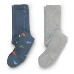 Tchibo - 2 Kinder-Frottee-Strumpfhosen - Gr. 98/104 - blau