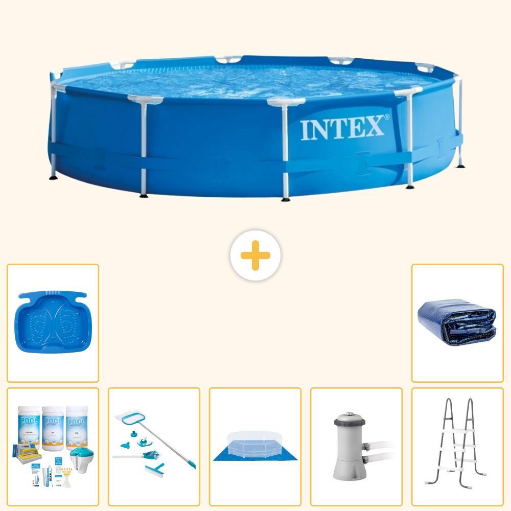 Frame Pool Rund - 366x76 cm - 8-teilig S20446