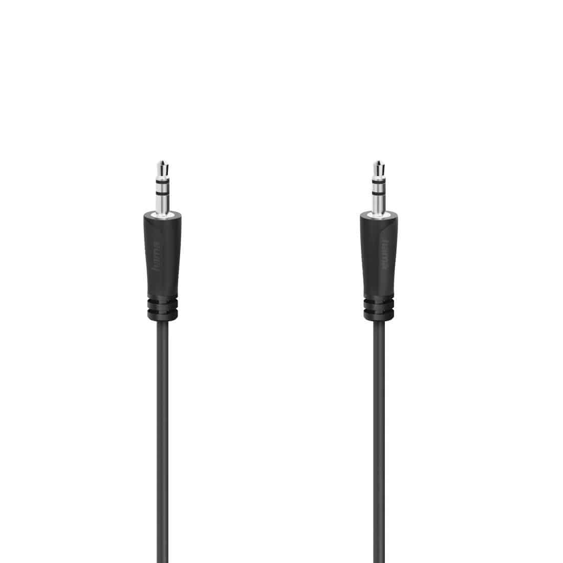 Hama Stecker 3,5 mm Klinke auf 3,5 mm Klinke 3 m 205115 Audio-Kabel (Schwarz) 00205115