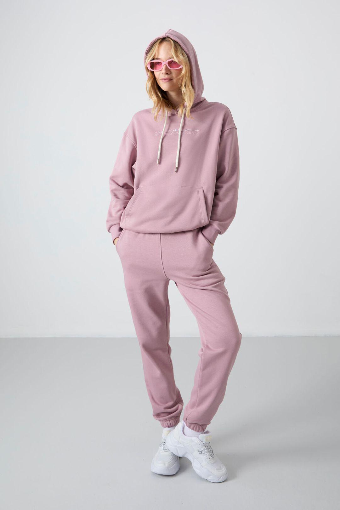 Oversized Kapuzenpullover und Hose Set