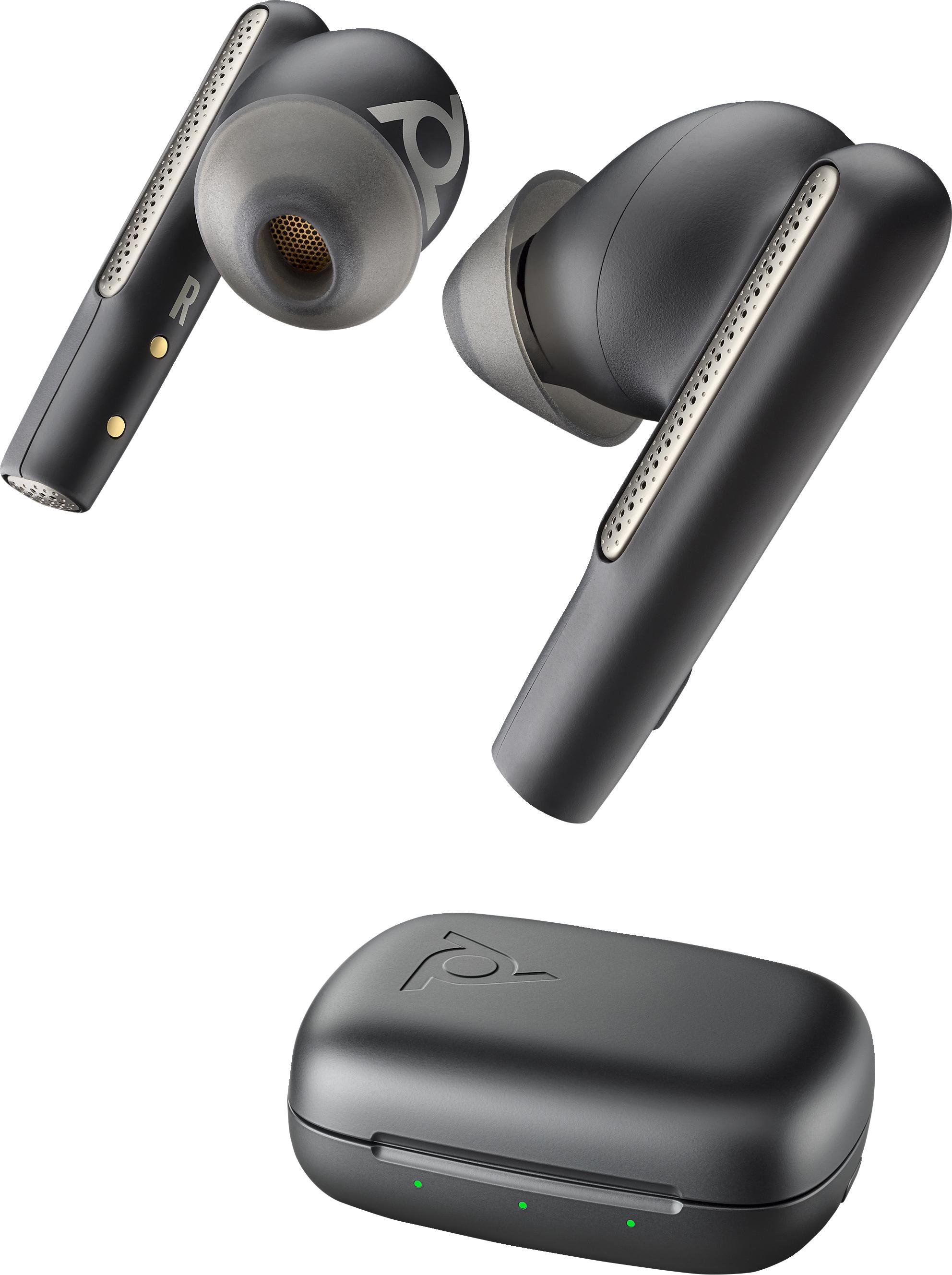 HP Poly Voyager Free 60 UC Carbon Black Earbuds +BT700 USB-C Adapter +Basic-Ladeetui, Kabellos, Anrufe/Musik, Kopfhörer, Schwarz