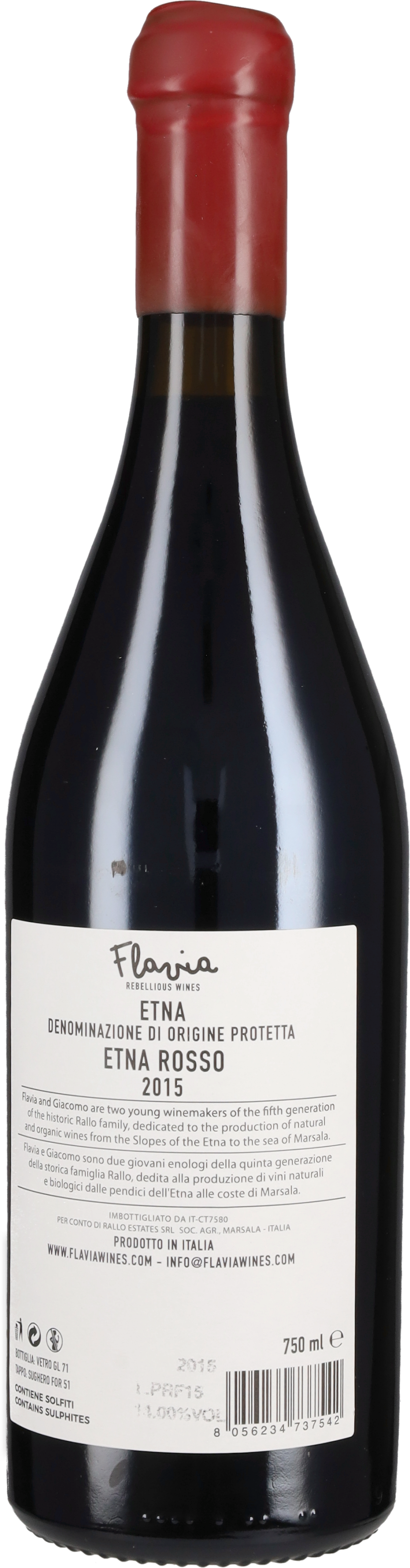 Etna Rosso 'Prephylloxera' Flavia Wines 2015
