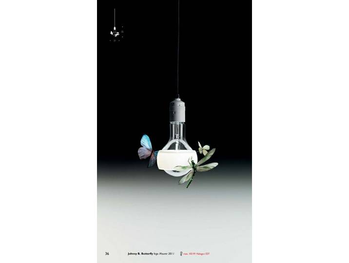 Johnny B. Butterfly Suspension 170cm White - Ingo Maurer - Salon / séjour - Verre