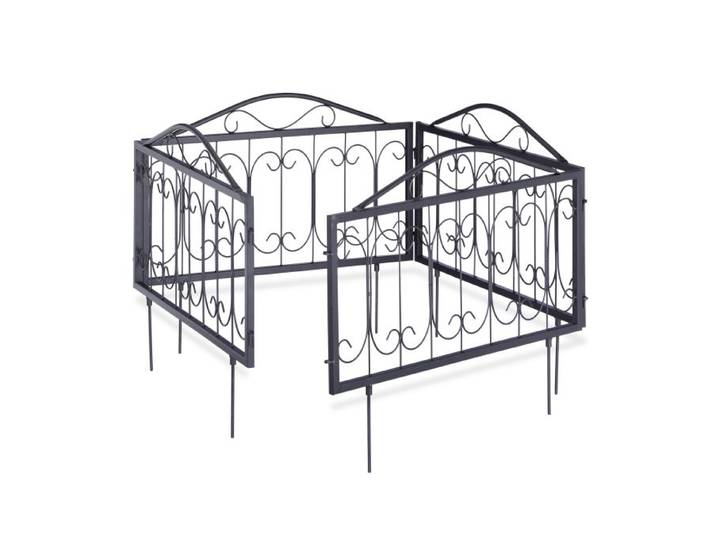 Relaxdays 8x Beetzaun Metall GOTH, A