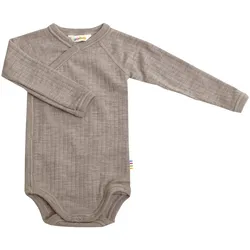Joha Woll-Wickelbody langarm Rippqualität, beige, 50