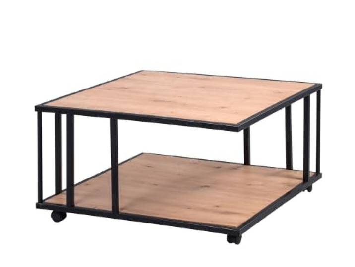 M2 Kollektion Paris 2 Table Basse en Bois Artisanal 75 x 41 x 75 cm
