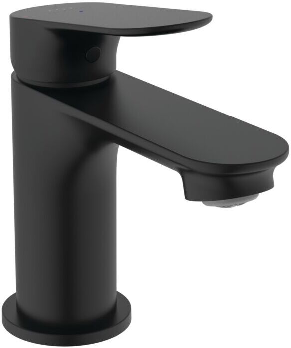 Ideal Standard O Waschtischarmatur BE004XG Ausladung 95mm, Blue Start, Push-Open Ventil, silk black