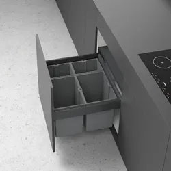 Abfallsystem-Rahmen, AvanTech YOU Pull 9278336, KB 600mm, STA anthrazit pulverb.