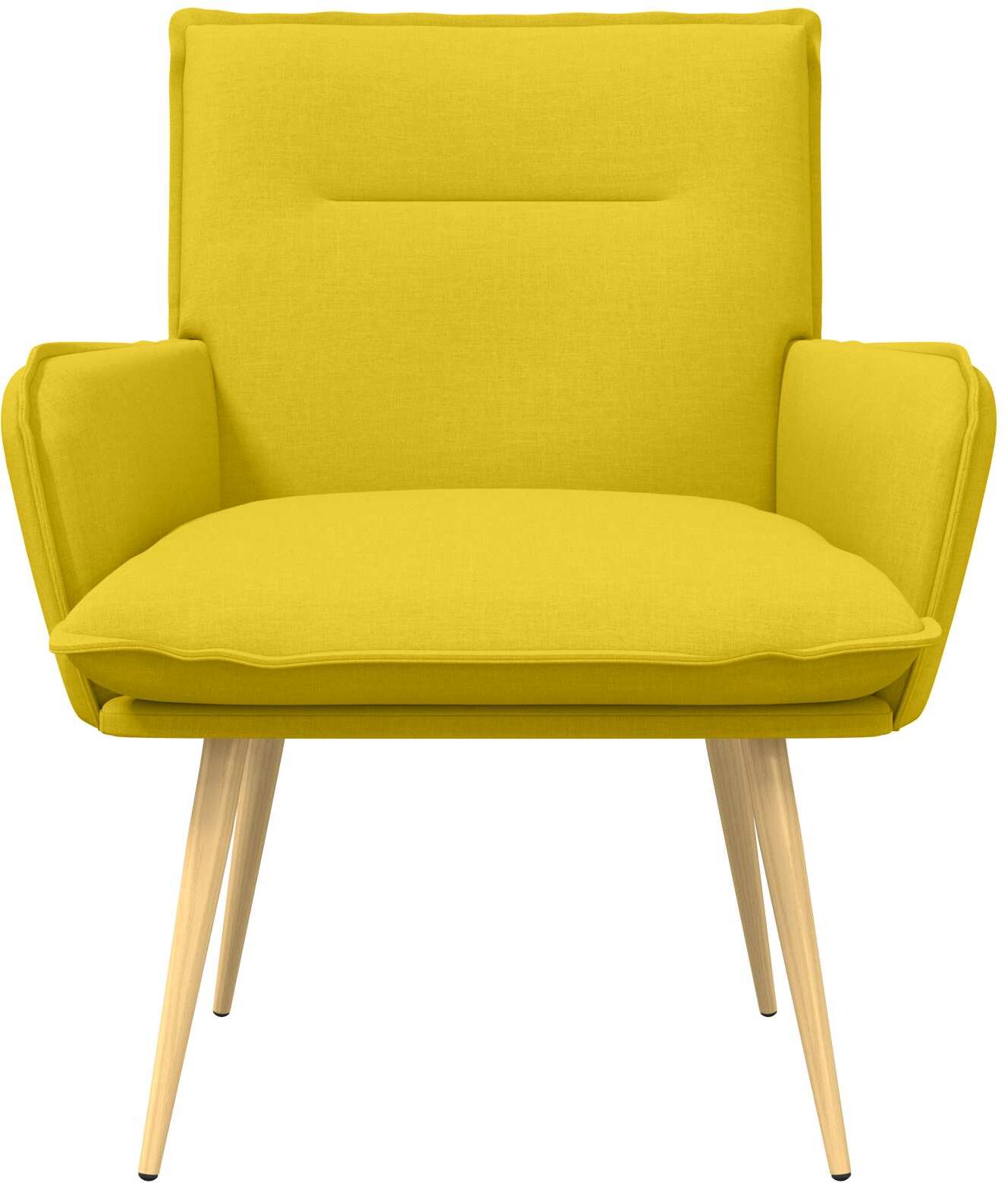vidaXL Fauteuil Jaune clair Tissu
