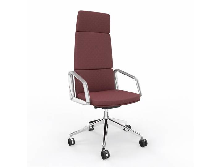 Bürodrehstuhl LAS LEAD mit Fixarmlehnen, Rot, Neu, Ergonomischer Stuhl - ideal für flexibles Arbeiten