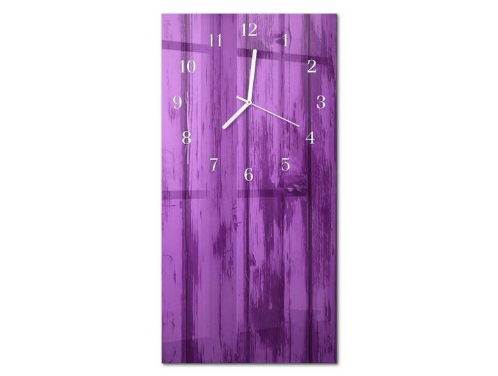 Tulup Wanduhr aus Glas 30x60 cm - Holz, Lila, Rechteckig, 30x60x0.4 cm, Dekoration, Uhren, Wanduhren