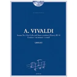 Sonate e-moll RV40 Nr.5 (+CD) für Violoncello und Klavier Urtextausgabe, Fachbücher von Antonio Vivaldi