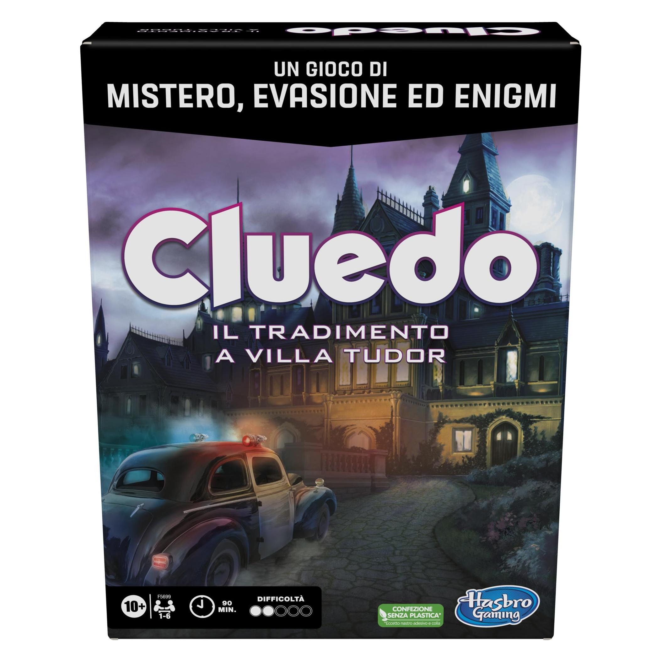 Hasbro Gaming Cluedo Verrat in der Villa, ein Krimi- und Rätselspiel, kooperatives Familien-Brettspiel ab 10 Jahre (Italienisch, 1 - 6 Spieler) (F5699103)