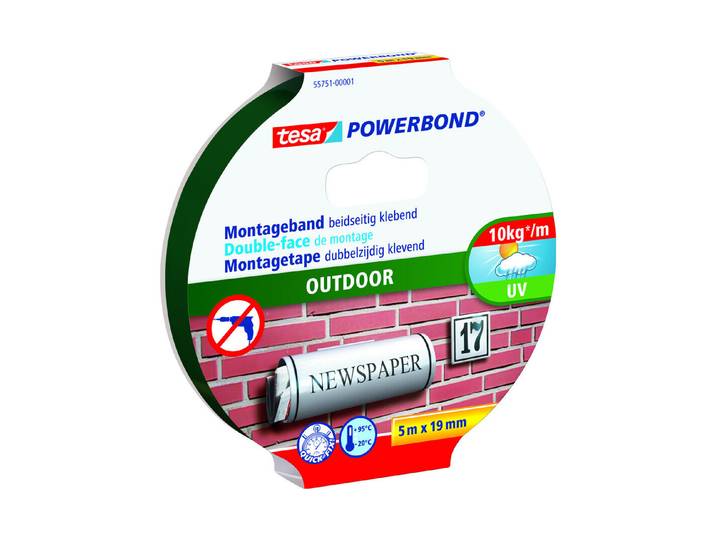 Tesa Powerbond Montageband 5 m x 19 mm