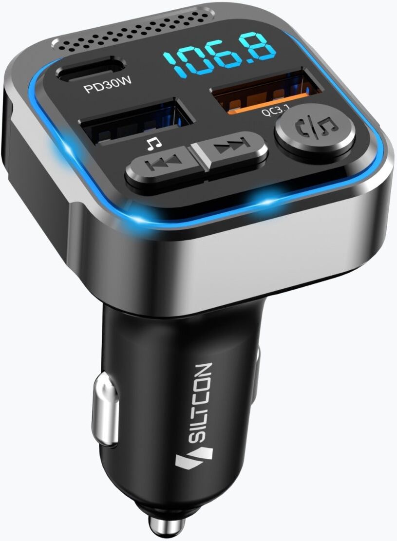 Siltcon® Bluetooth FM Transmitter Zilver