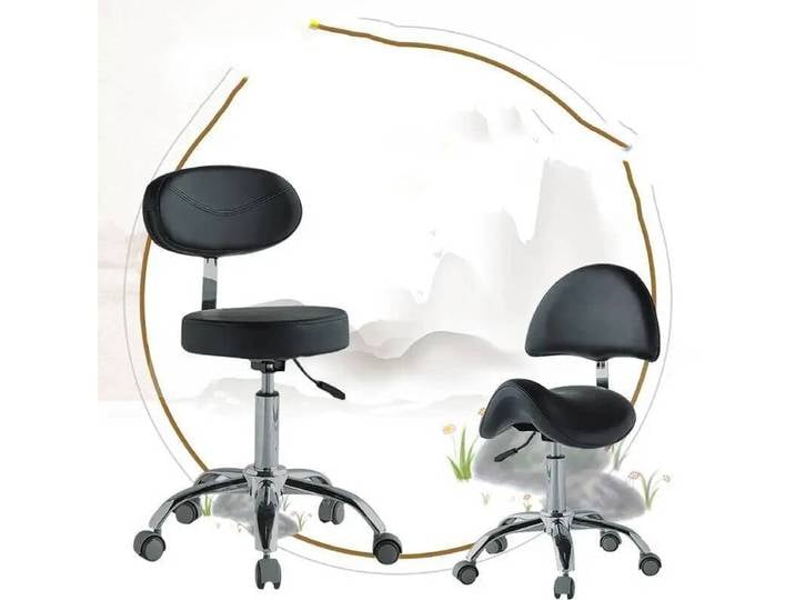 Tabouret de beauté à dossier rotatif, chaise de salle à manger, tabouret de coiffeur, tabouret de bar, tabouret de spa, tabouret de salon de beauté, tabouret de tatoueur, tabourets ronds