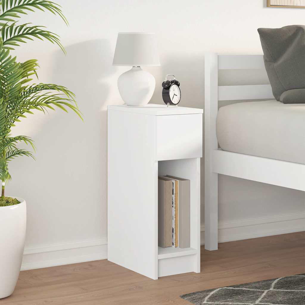 Alpen Home Cornelio 20cm W Manufactured Wood Bedside Table White 60cm H X 20cm W X 36cm D