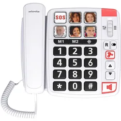 amplicom Xtra 1110, Telefon, Weiss