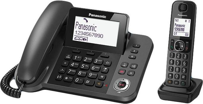 Panasonic KX-TGF320E DECT draadloze telefoon met LCD-scherm, zwart