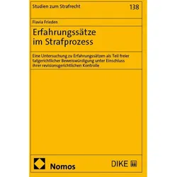 Erfahrungssätze im Strafprozess, Fachbücher von Flavia Frieden