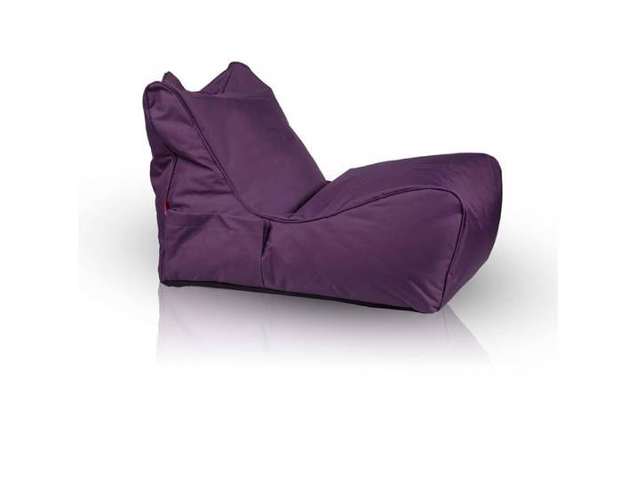 Pouf Fauteuil Chaise Longue Violet salon intérieur et extérieur tissu imperméable pochette et poignée Ecopuf
