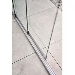 Biohort Glasschiebewand 10 mm ESG Klarglas für Pergola für 4 m Seite weiß