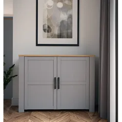 Sideboard FORTE "Bohol", grau (riviera eiche, eiche grau), B:116,4cm H:87cm T:42cm, Holzwerkstoff, Sideboards, Sideboard