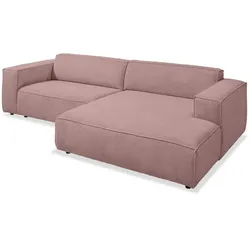 SOMETA Ecksofa Clob Cord Rosa