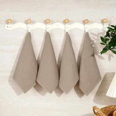 Uplift Picks Happyflute Cotton Muslin Baby Washcloth Set Soft Newborn Face Towels Pack Of 4 e