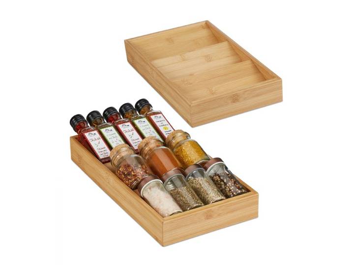 Relaxdays Kruidenrek lade set van 2