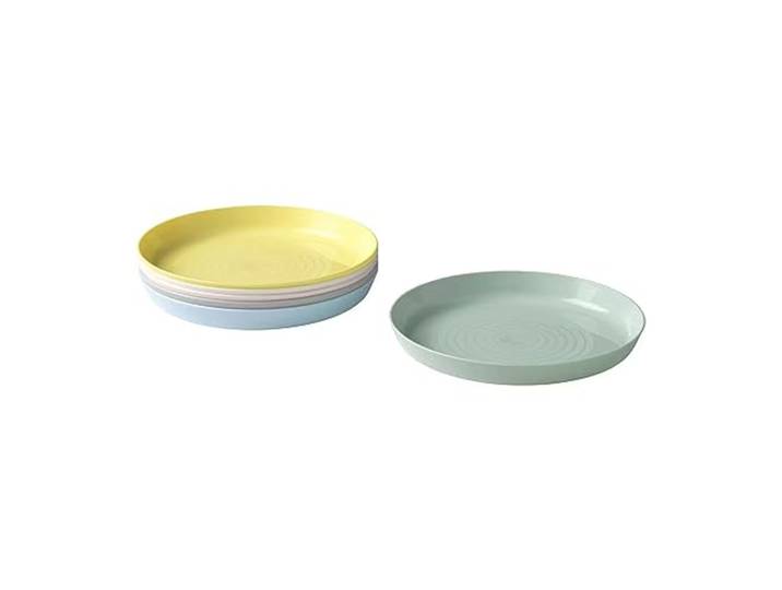 IKEA 804.613.80 Kalas Lot de 6 assiettes en plastique 19 x 2 cm Couleurs vives et gaies pour que tout le monde choisisse son favori\, le plastique ne se casse pas et est inoffensif\, sans additifs.