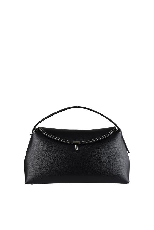 Toteme T-Lock-Tasche mit Tragegriff oben Schwarz