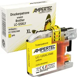 Kompatible Tinte ersetzt Brother LC-125XLY  yellow