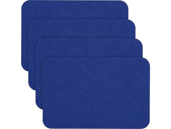 Erwin Müller Filz Tischset für Teller, Tischuntersetzer blau Größe 30x45 cm - Schutz vor Kratzern und Verschmutzungen