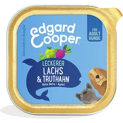 Edgard&Cooper Adult 150 Gramm Hundenassfutter 11 x 150 Gramm Lachs und Truthahn