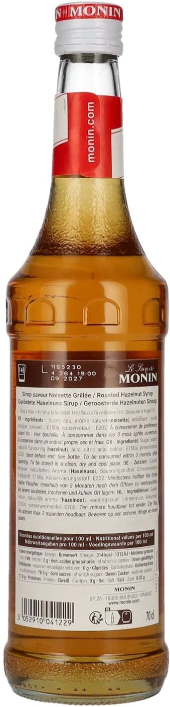 Le Sirop de Monin GERÖSTETE HASELNUSS 0,7l