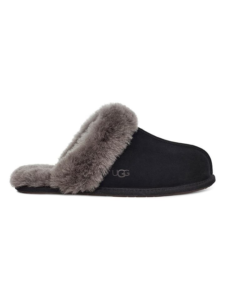 UGG Leder-Hausschuhe "Scuffette II" in Schwarz - 38