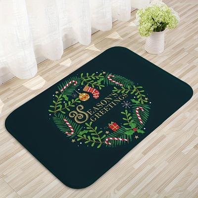 Multicon Wholesale Hub Merry Christmas Door Mat, Santa Claus Carpet, Outdoor Decorations For Home, Navidad Xmas Ornament, Holiday Festival New christmas Pattern 7 carpet Size 40x60 Cm
