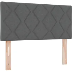 vidaXL, Boxspringbett, Boxspringbett mit Matratze Dunkelgrau 90 x 200 cm Stoff (90 x 200 cm)