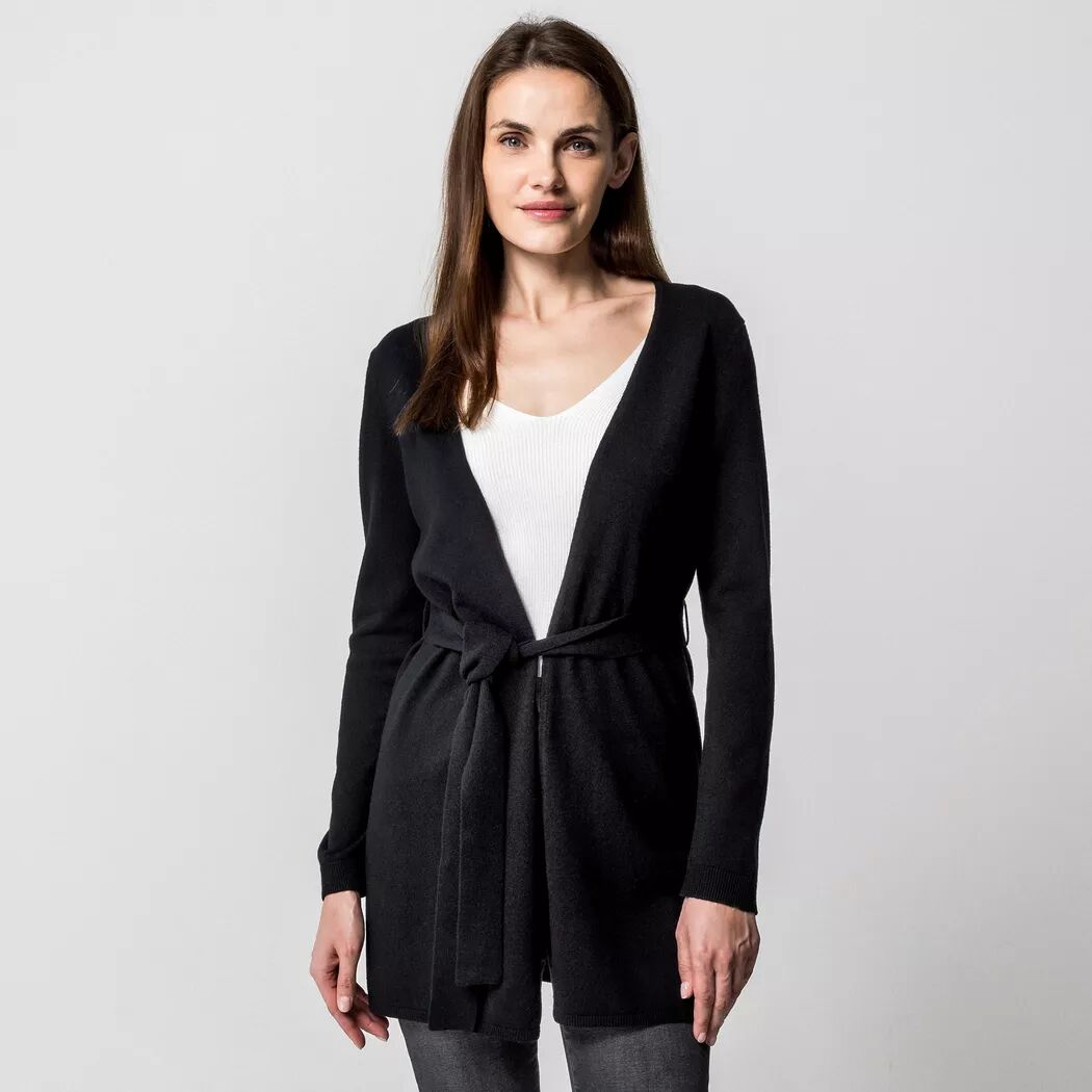 Manor Woman - Bio-Cashmere Cardigan, für Damen, Black, Größe XS