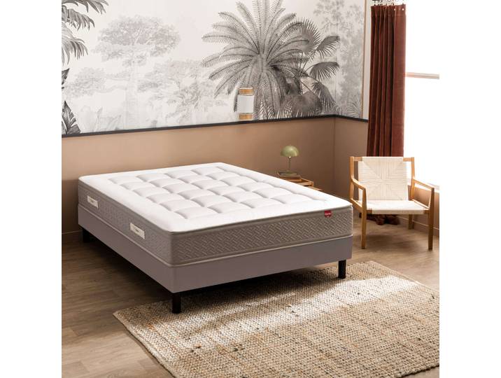 Matelas capitonné Epeda ressorts ensachés, cachemire et soie Le Majestueux 90x190