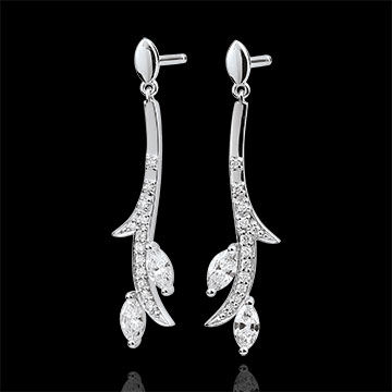 Edenly OhrhÃ¤nger MysteriÃ¶ser Wald - WeiÃŸgold und Marquise Diamanten - 9 Kara